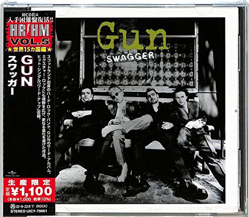 CD case for Gun’s “Swagger” album featuring a black and white band photo.