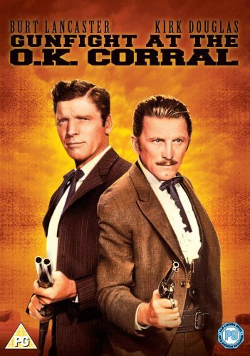 DVD cover featuring Burt Lancaster and Kirk Douglas holding guns against a sunset background.