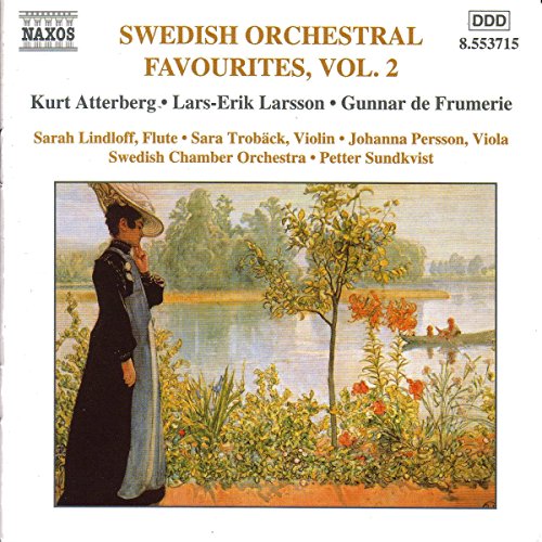 CD cover: painting of a woman in black by trees and water.