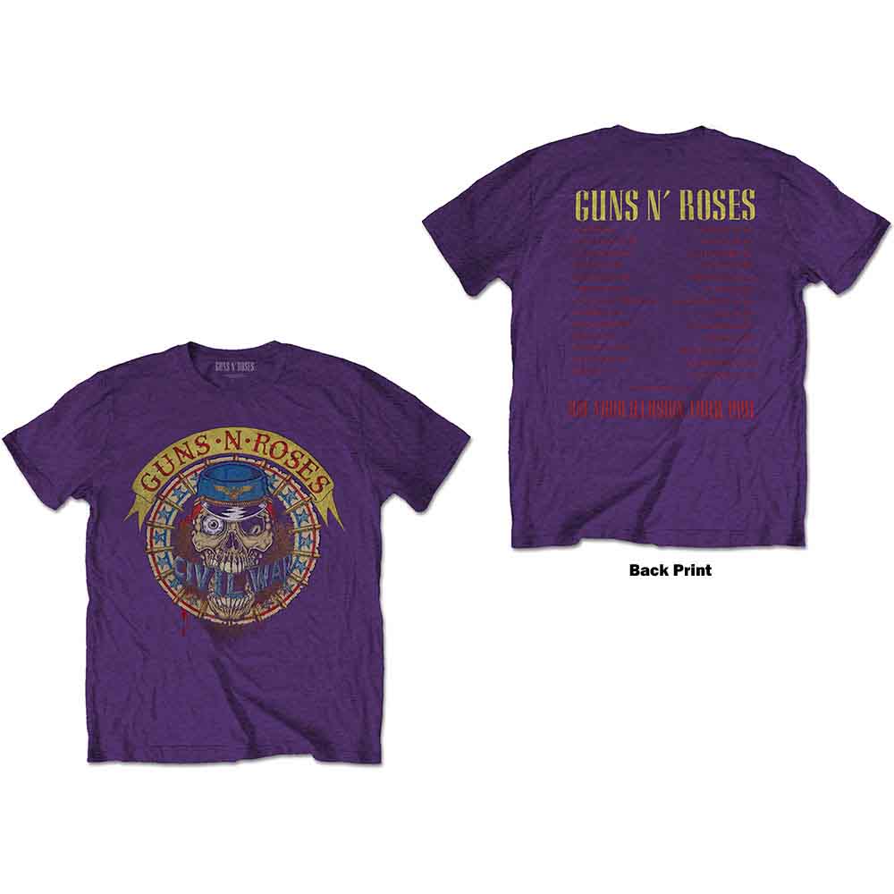 Guns N' Roses Unisex T-Shirt: Skull Circle