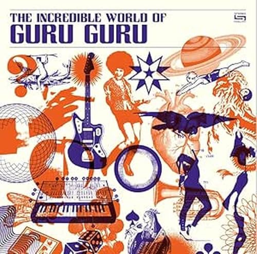 CD cover: colorful, surreal illustration with musical instruments and figures.