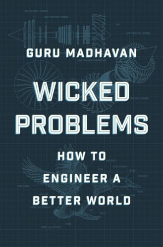 Book cover: "Wicked Problems" by Guru Madhavan, with technical diagrams.