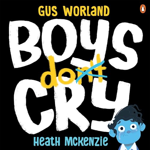 Book cover: "Boys Do Cry" with white text and a crying blue figure.