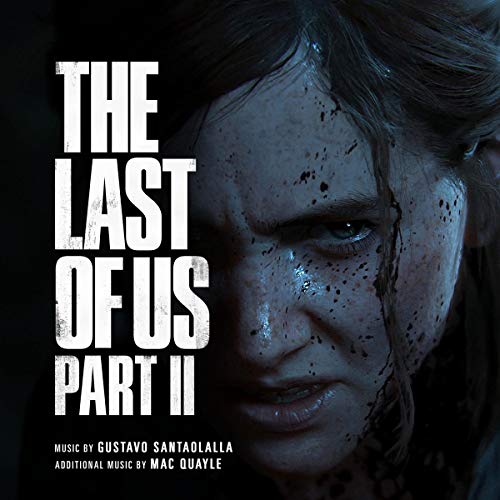 “The Last of Us Part II” soundtrack vinyl cover with a distressed woman’s face.