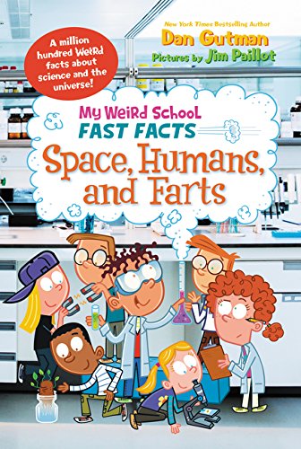 Book cover with cartoon children in a science lab, titled “My Weird School.”
