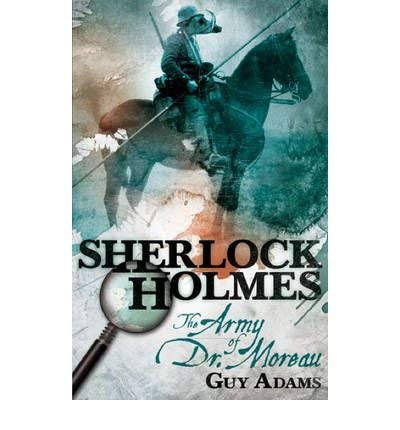 Sherlock Holmes book cover featuring a rider on horseback and magnifying glass.