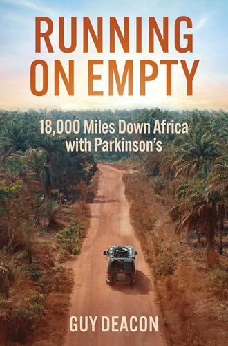 Book cover: "Running on Empty" with a dirt road and vehicle image.