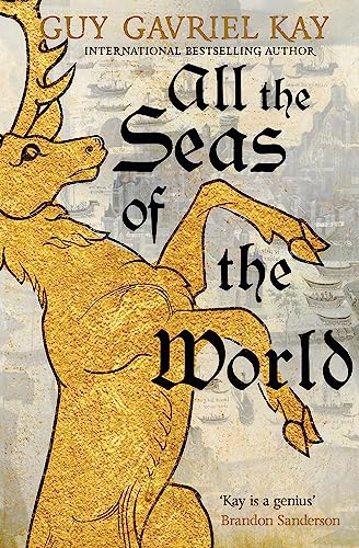 Book cover featuring a large golden deer silhouette over a faint map background.