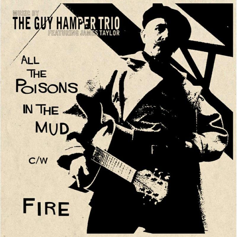 7-inch vinyl record, “Guy Hamper Trio” album cover, likely dark or moody imagery.