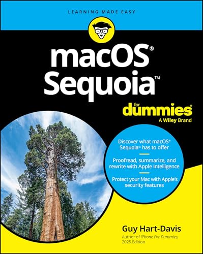 Book cover for “macOS Sequoia For Dummies” with a sequoia tree.