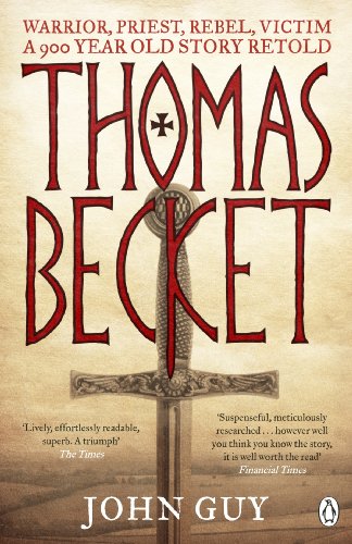 Book cover featuring large red text and a sword centered on a parchment background.