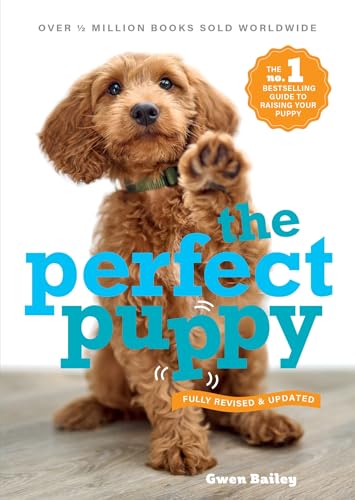 Book cover featuring a brown puppy with a raised paw, titled "The Perfect Puppy".