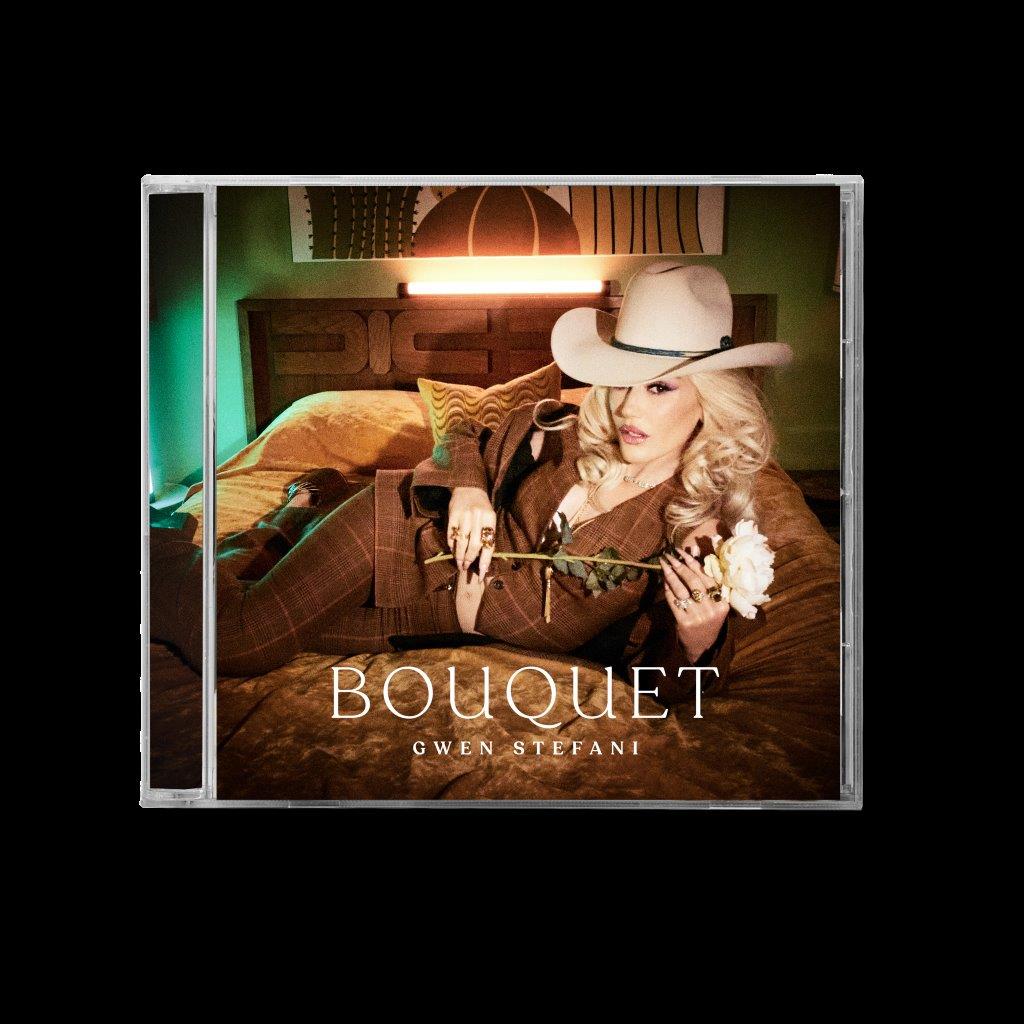 Gwen Stefani album cover, “Bouquet”, featuring her in a cowboy hat.