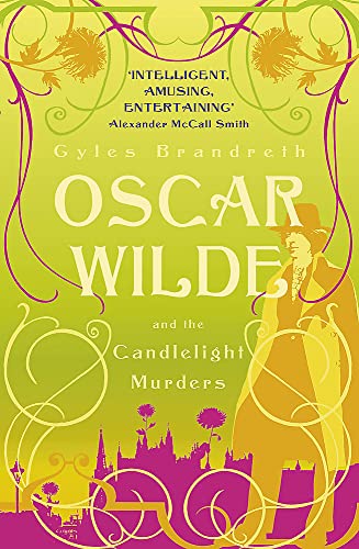 Book cover with a yellow background, ornate floral borders, and a silhouette of Oscar Wilde.