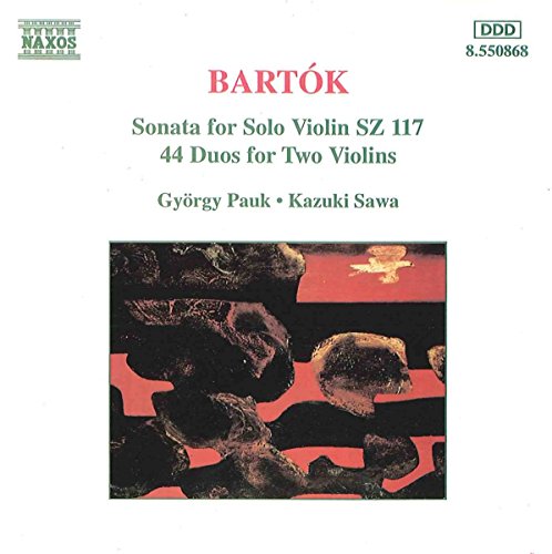 CD cover for Bartók’s violin sonata and duos, featuring abstract art.