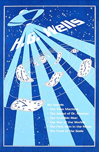 Book cover for "H.G. Wells" featuring a spaceship and planetary imagery.