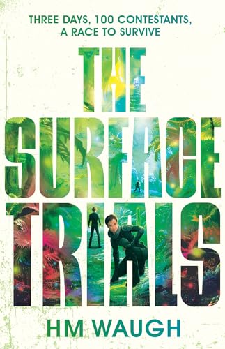 Book cover for "The Surface Trials" with figures in a jungle scene.