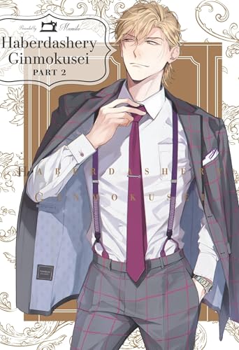 Manga cover featuring a blond man in a suit and tie, holding it open.