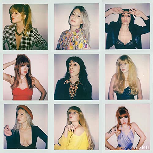 Album cover with a 3x3 grid of portrait photos of women.