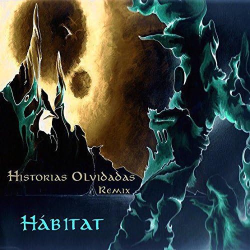 CD cover with abstract, dark shapes and the title "Historias Olvidadas Remix".