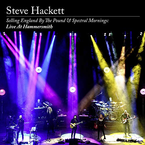 Steve Hackett live concert album cover with band performing onstage.