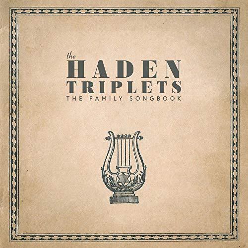 "Vintage-styled vinyl album cover with a lyre illustration and decorative border."