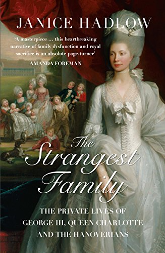 Book cover featuring a portrait of Queen Charlotte and a family group.