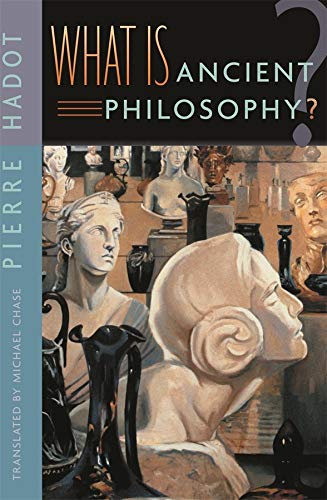 Book cover: “What is Ancient Philosophy?” with classical sculptures.