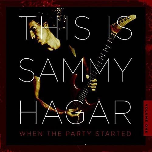 Sammy Hagar album cover featuring a portrait with guitar, dark background.