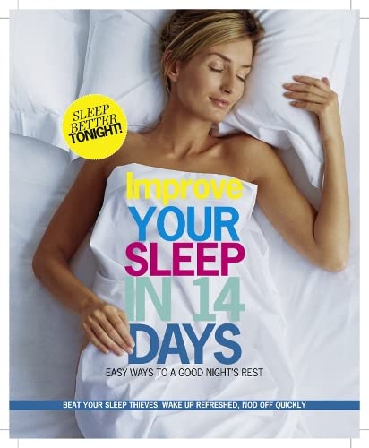 A woman sleeping in a white bed with the book title text overlaid.