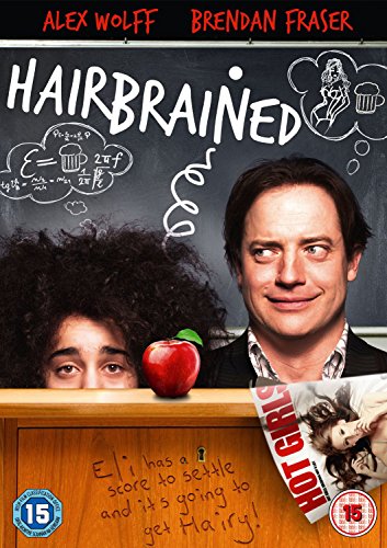 Hairbrained" DVD cover featuring Alex Wolff and Brendan Fraser near a chalkboard.