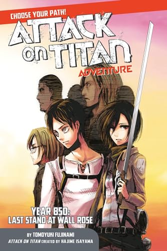“Attack on Titan Adventure” book cover featuring characters with swords.