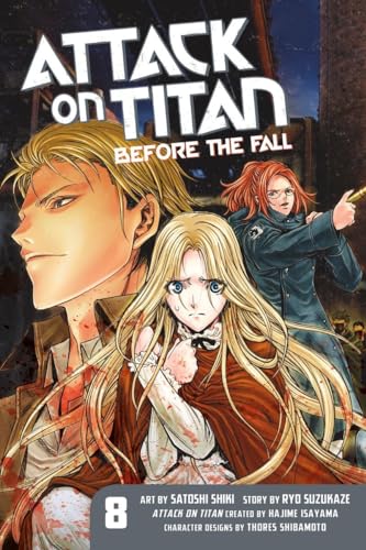 Attack on Titan: Before the Fall 8" manga cover with characters.