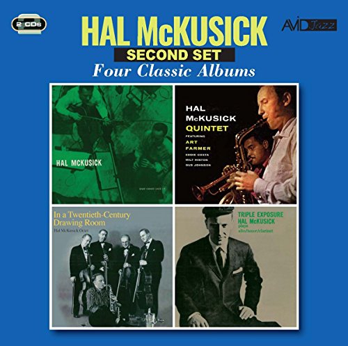 CD cover for Hal McKusick’s “Four Classic Albums” with quartet photos.