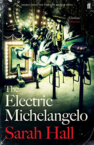 Book cover with a darkly lit carousel horse and title text.