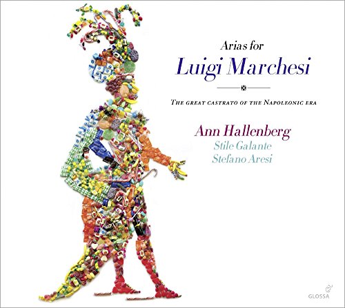 CD cover featuring a man made of colorful sheet music on a white background.