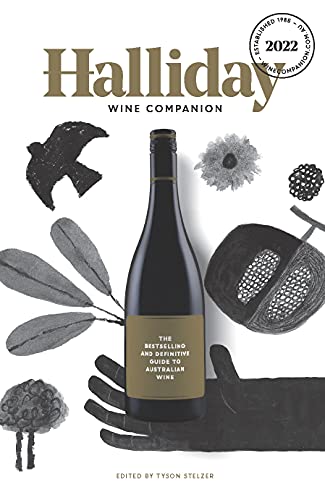2022 Halliday Wine Companion book cover with wine bottle illustration.