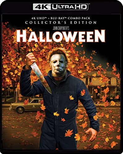 Halloween Blu-ray cover featuring a masked figure holding a knife.