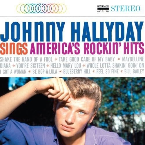 Johnny Hallyday album cover featuring a young man looking thoughtfully ahead.