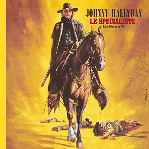 Johnny Hallyday album cover: man on horseback in a Western scene.