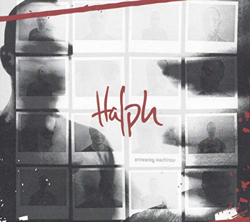 CD cover for Halph’s “Answering Machines” with fragmented portrait imagery.