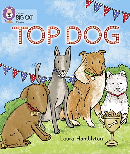 Book cover featuring illustrated dogs with a trophy and bunting.