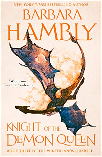 Book cover: "Knight of the Demon Queen" featuring a winged, horned creature.