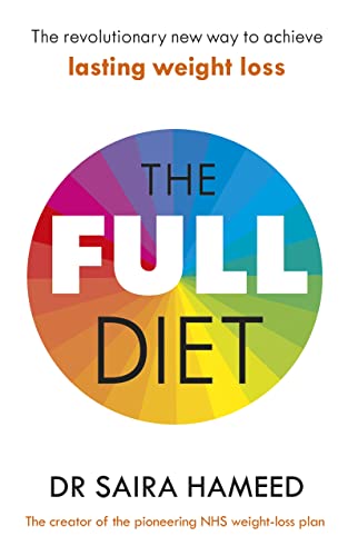 Book cover for "The Full Diet" by Dr. Saira Hameed, colorful circular design.