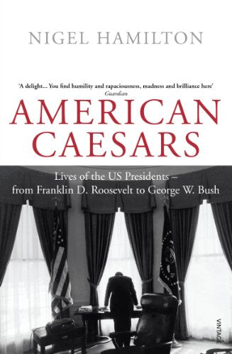 Book cover: "American Caesars" with a man seated in a chair.