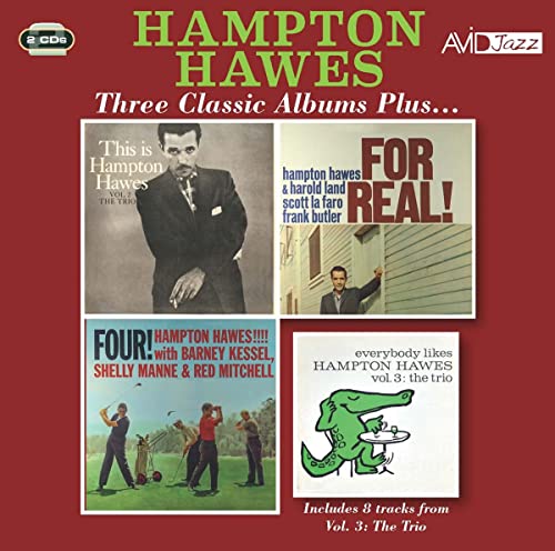 CD cover for Hampton Hawes’ “Three Classic Albums Plus…” with album art.