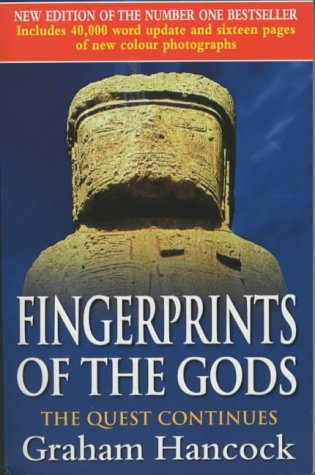 "Book cover featuring a stone statue head against a blue background with title text."