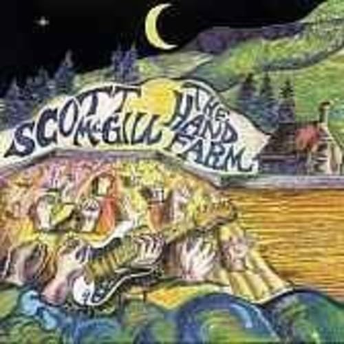 CD cover art: colorful landscape with guitar and farmhouse under a moon.
