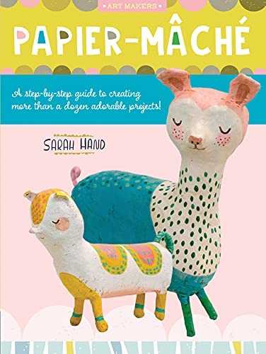 Book cover featuring two colorful, patterned papier-mâché llama sculptures.