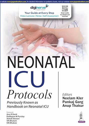 Handbook cover: "Neonatal ICU Protocols" with a baby in medical care.